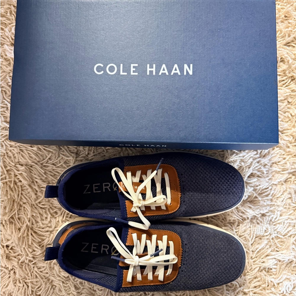 Cole Haan Men's Blue and Tan Sneakers